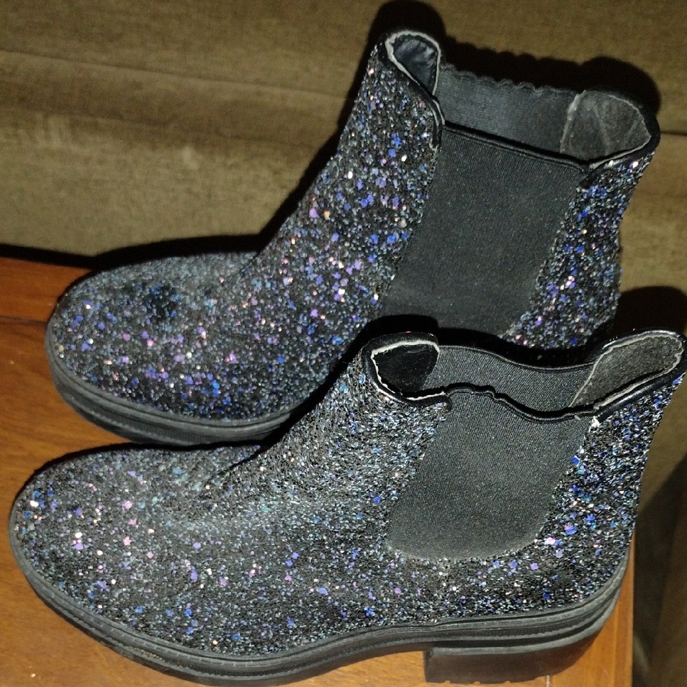 ASOS Black Platform Glitter Shoes - Picture 5 of 8